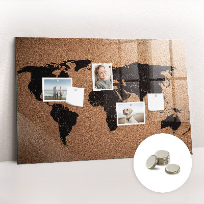 Magnetic photo board World map