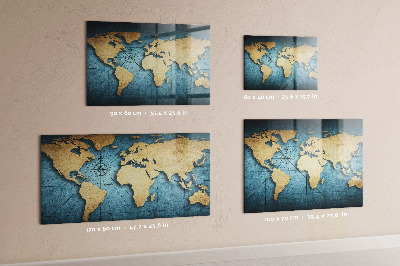 Magnetic photo board World map 3D