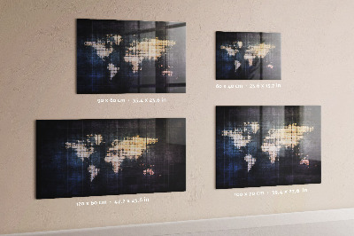 Magnetic photo board Abstraction world map