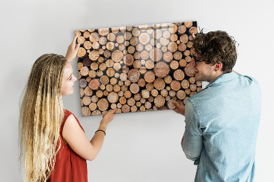 Magnetic notice board for kitchen Trees