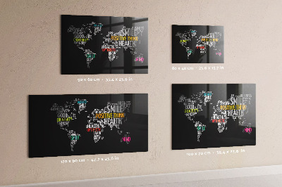 Magnetic photo board Positive map of the world