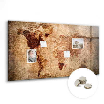 Magnetic photo board Old map of the world