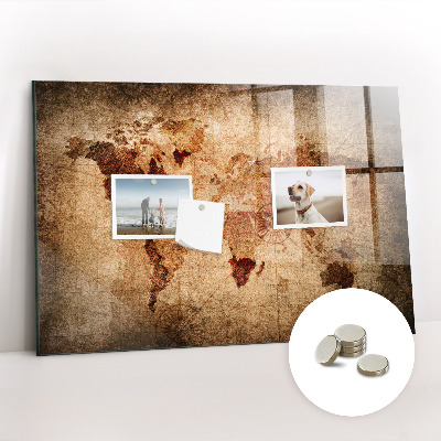 Magnetic photo board Old map of the world