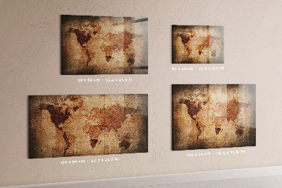 Magnetic photo board Old map of the world