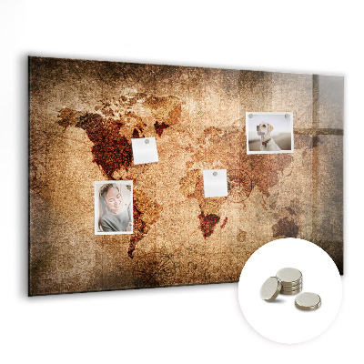 Magnetic photo board Old map of the world