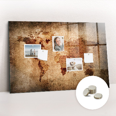 Magnetic photo board Old map of the world