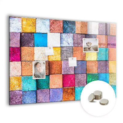 Magnetic notice board Wooden cubes