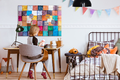 Magnetic notice board Wooden cubes