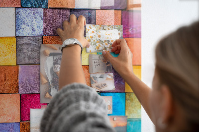 Magnetic notice board Wooden cubes