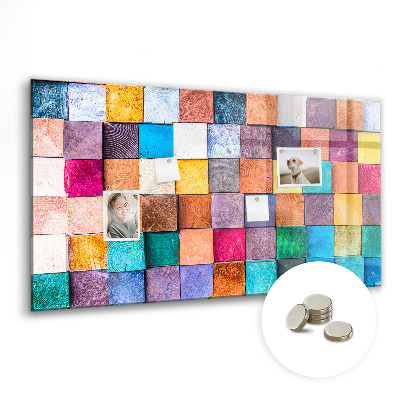 Magnetic notice board Wooden cubes