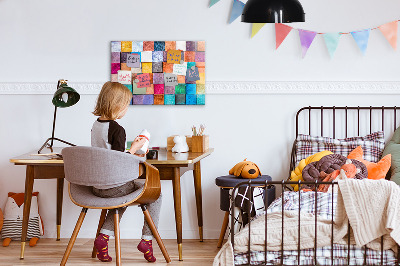 Magnetic notice board Wooden cubes