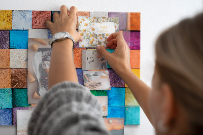 Magnetic notice board Wooden cubes