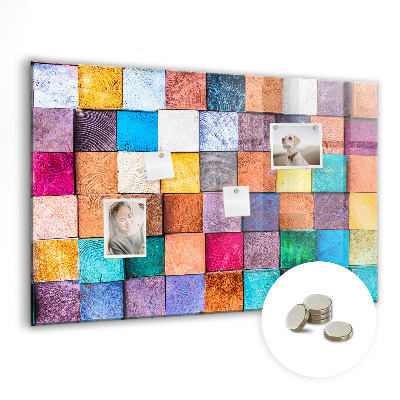 Magnetic notice board Wooden cubes