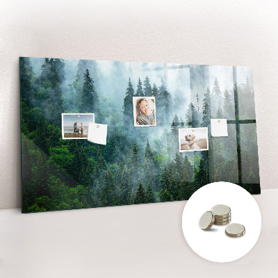 Magnetic notice board Foggy forest