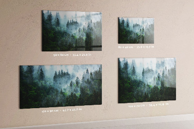 Magnetic notice board Foggy forest