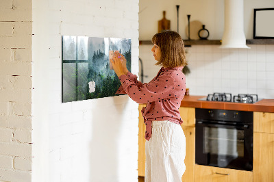 Magnetic notice board Foggy forest