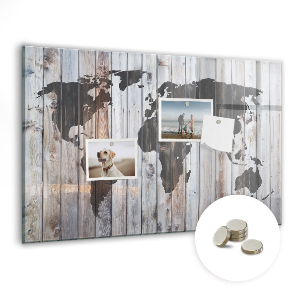 Magnetic photo board The world on the boards