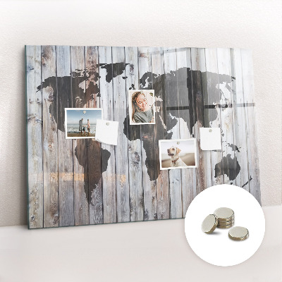 Magnetic photo board The world on the boards