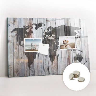 Magnetic photo board The world on the boards