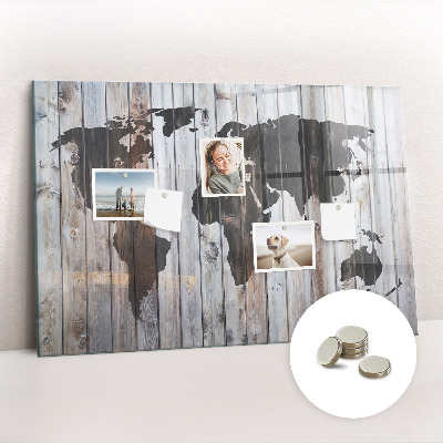 Magnetic photo board The world on the boards