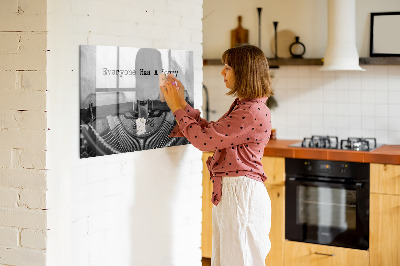 Magnetic memo board for kitchen Everyone has history