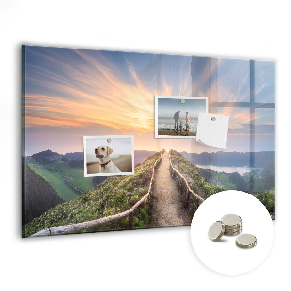 Decorative magnetic board Mountain landscape