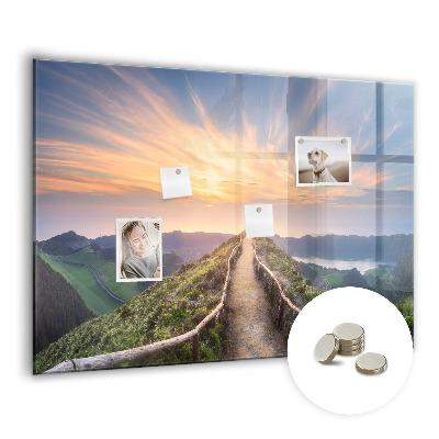 Decorative magnetic board Mountain landscape