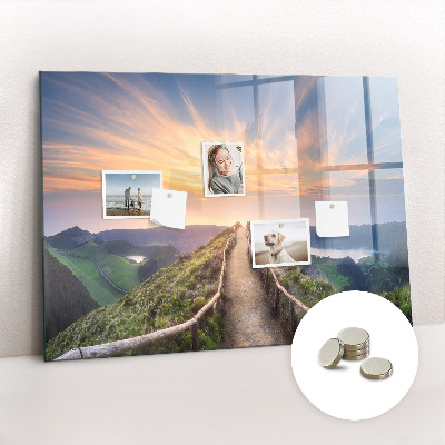 Decorative magnetic board Mountain landscape