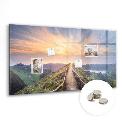 Decorative magnetic board Mountain landscape