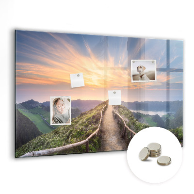 Decorative magnetic board Mountain landscape