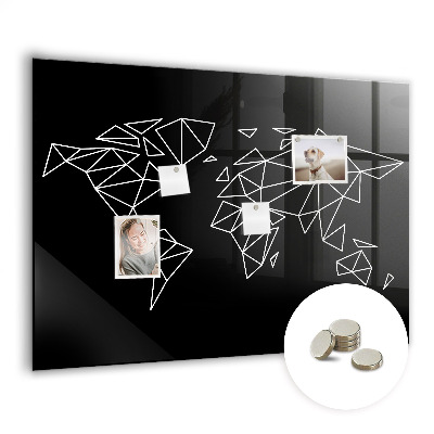 Magnetic photo board Modern world map