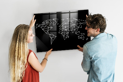 Magnetic photo board Modern world map