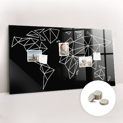 Magnetic photo board Modern world map