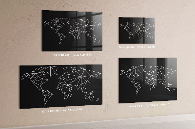 Magnetic photo board Modern world map