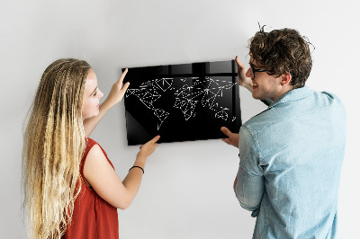 Magnetic photo board Modern world map