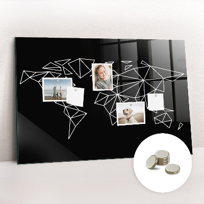 Magnetic photo board Modern world map