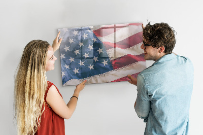 Glass magnetic board American flag