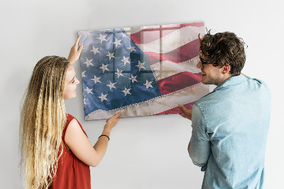 Glass magnetic board American flag