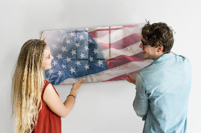 Glass magnetic board American flag