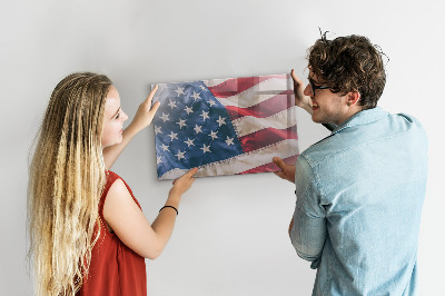 Glass magnetic board American flag