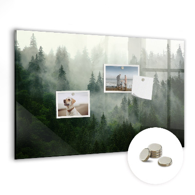 Decorative magnetic board Foggy forest