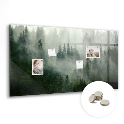 Decorative magnetic board Foggy forest