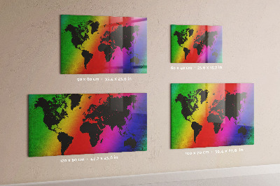 Magnetic photo board World map