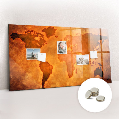 Magnetic photo board Large map of the world