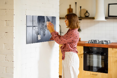 Magnetic photo board Names of countries map