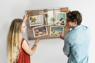 Glass magnetic board Polaroid photos