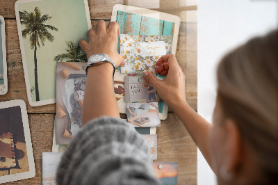 Glass magnetic board Polaroid photos