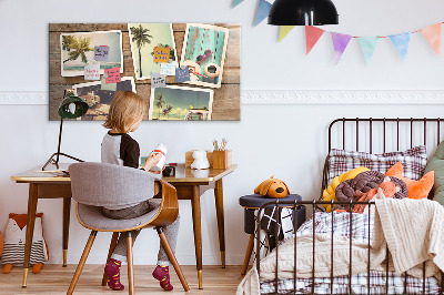 Glass magnetic board Polaroid photos