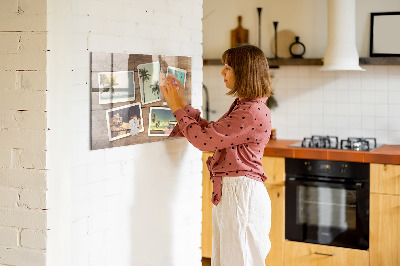 Glass magnetic board Polaroid photos