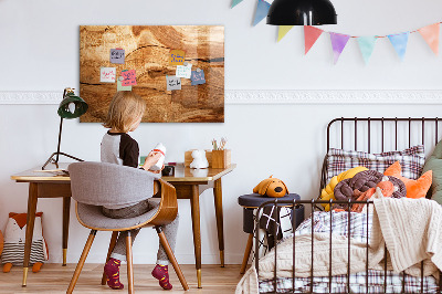 Magnetic notice board for kitchen Wood texture